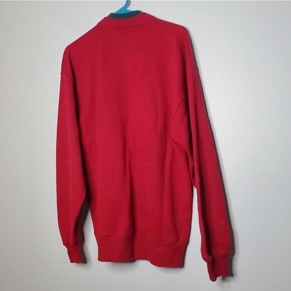 Gopher L Vintage Teddy Bear Sweater Red Green Grannycore Quit 90's - Picture 2 of 7